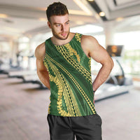 Polynesian Puakeniken Pikake Twisted Lei Men Tank Top Emerald - Polynesian Pride