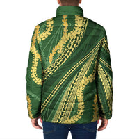 Polynesian Puakeniken Pikake Twisted Lei Padded Jacket Emerald LT7 - Polynesian Pride