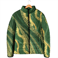 Polynesian Puakeniken Pikake Twisted Lei Padded Jacket Emerald LT7 - Polynesian Pride