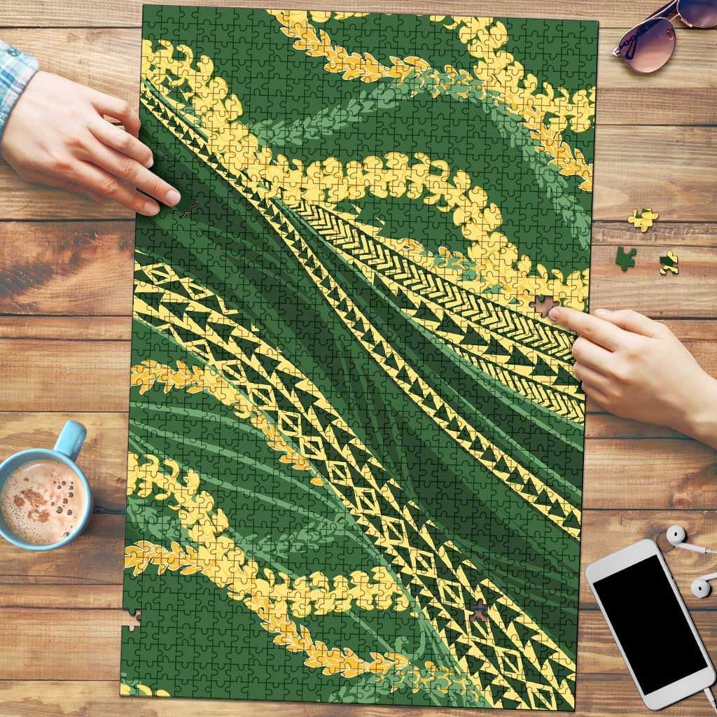Polynesian Puakeniken Pikake Twisted Lei Puzzle Emerald LT7 Emerald - Polynesian Pride