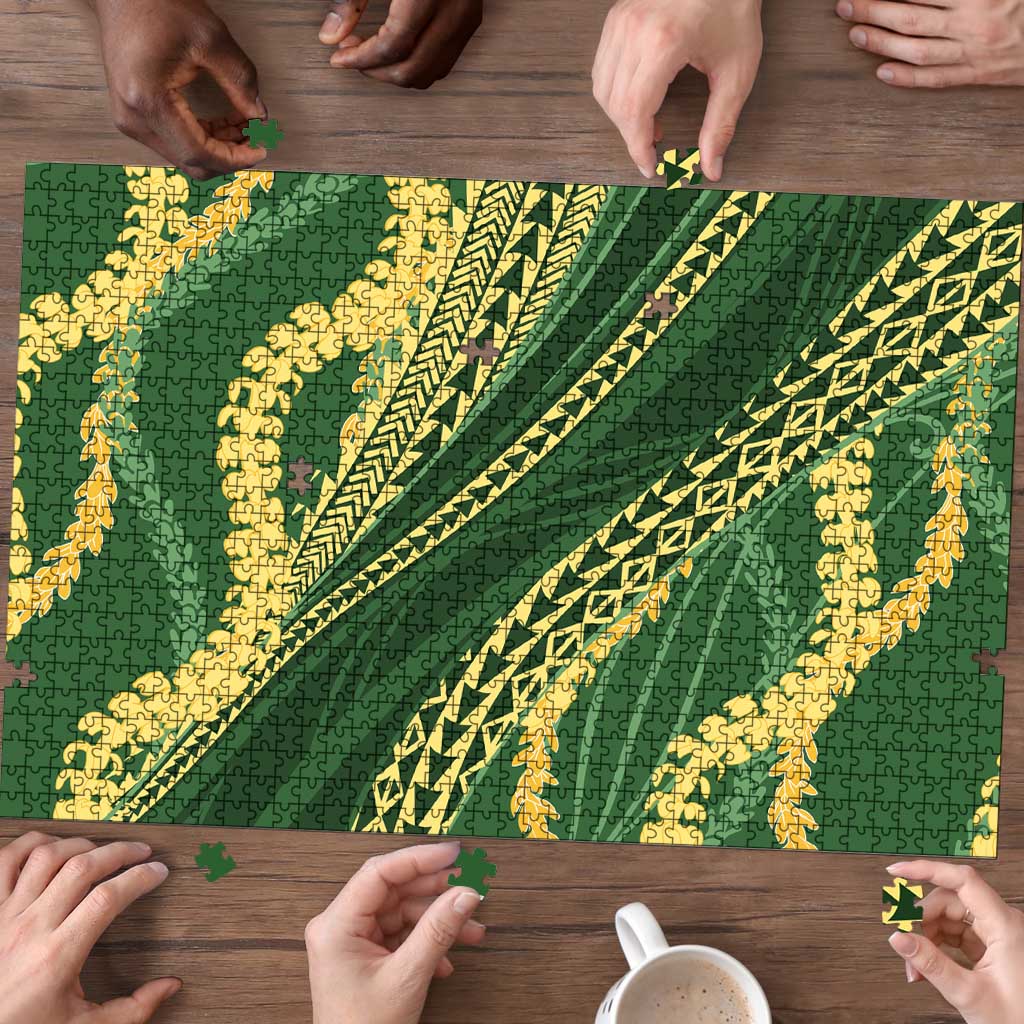 Polynesian Puakeniken Pikake Twisted Lei Puzzle Emerald LT7 - Polynesian Pride