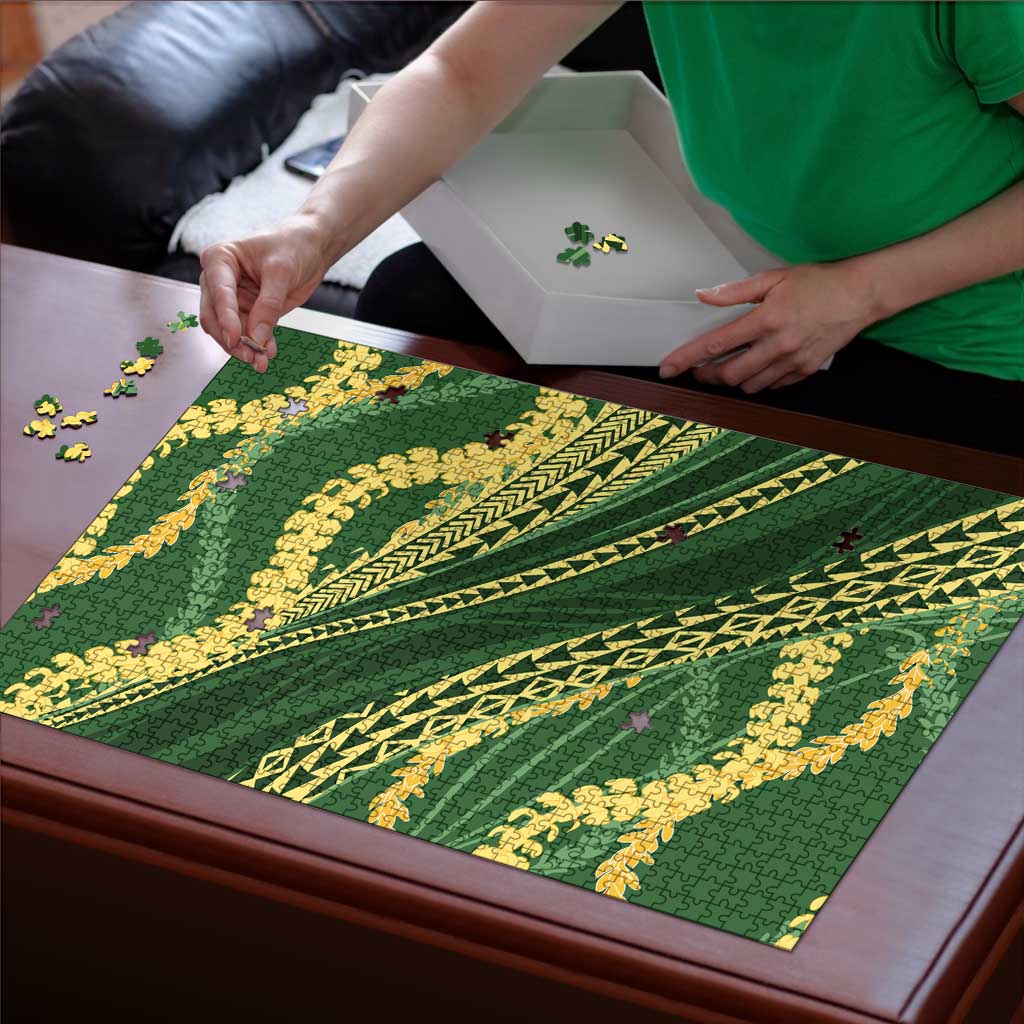 Polynesian Puakeniken Pikake Twisted Lei Puzzle Emerald LT7 - Polynesian Pride