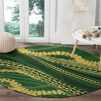 Polynesian Puakeniken Pikake Twisted Lei Round Carpet Emerald LT7 - Polynesian Pride