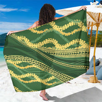 Polynesian Puakeniken Pikake Twisted Lei Sarong Emerald LT7 One Size 44 x 66 inches Emerald - Polynesian Pride