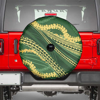 Polynesian Puakeniken Pikake Twisted Lei Spare Tire Cover Emerald - Polynesian Pride