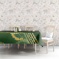Polynesian Puakeniken Pikake Twisted Lei Tablecloth Emerald - Polynesian Pride