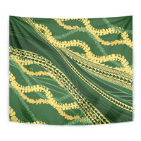 Polynesian Puakeniken Pikake Twisted Lei Tapestry Emerald - Polynesian Pride