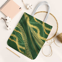 Polynesian Puakeniken Pikake Twisted Lei Tote Bag Emerald LT7 White Strap One Size Emerald - Polynesian Pride