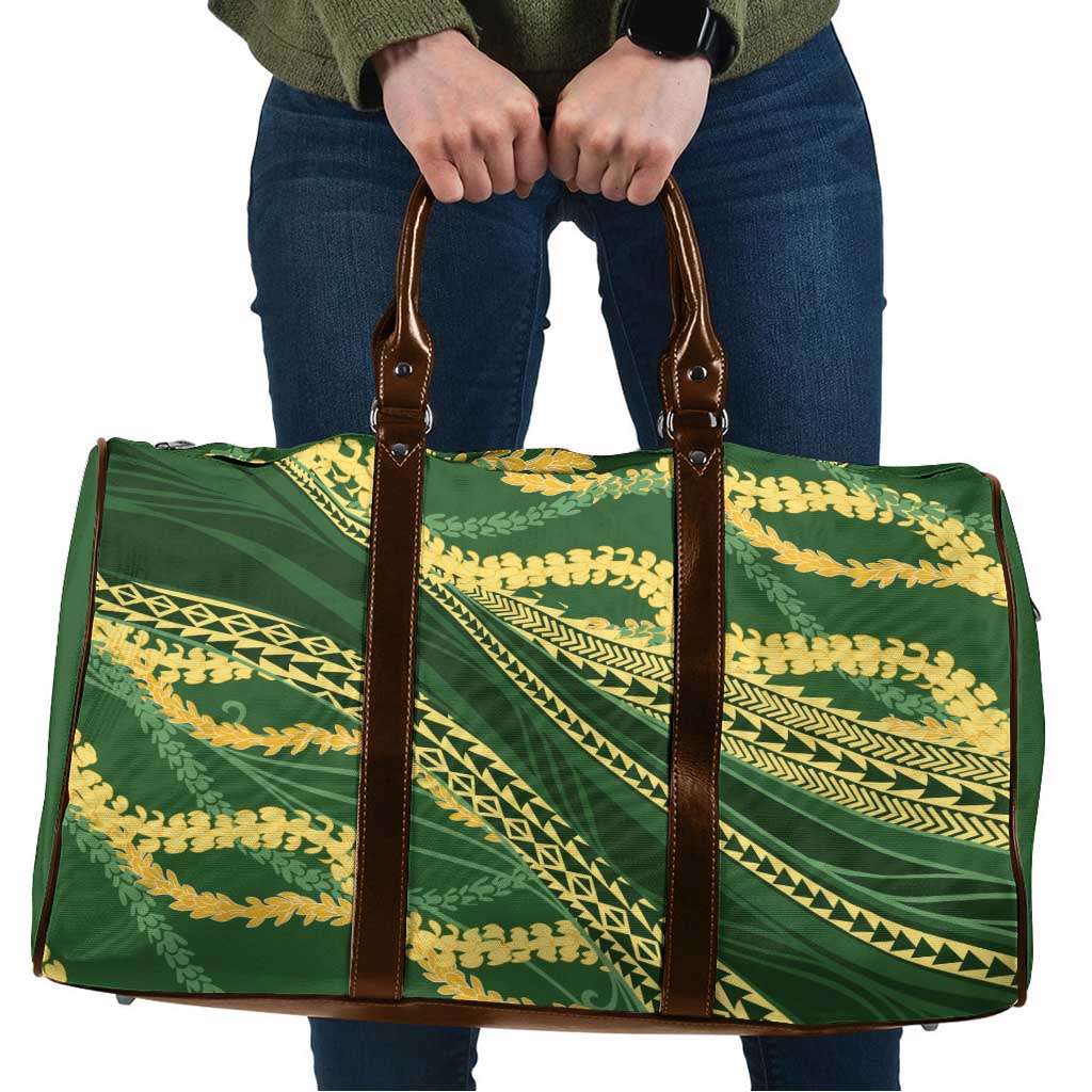 Polynesian Puakeniken Pikake Twisted Lei Travel Bag Emerald LT7 Emerald - Polynesian Pride