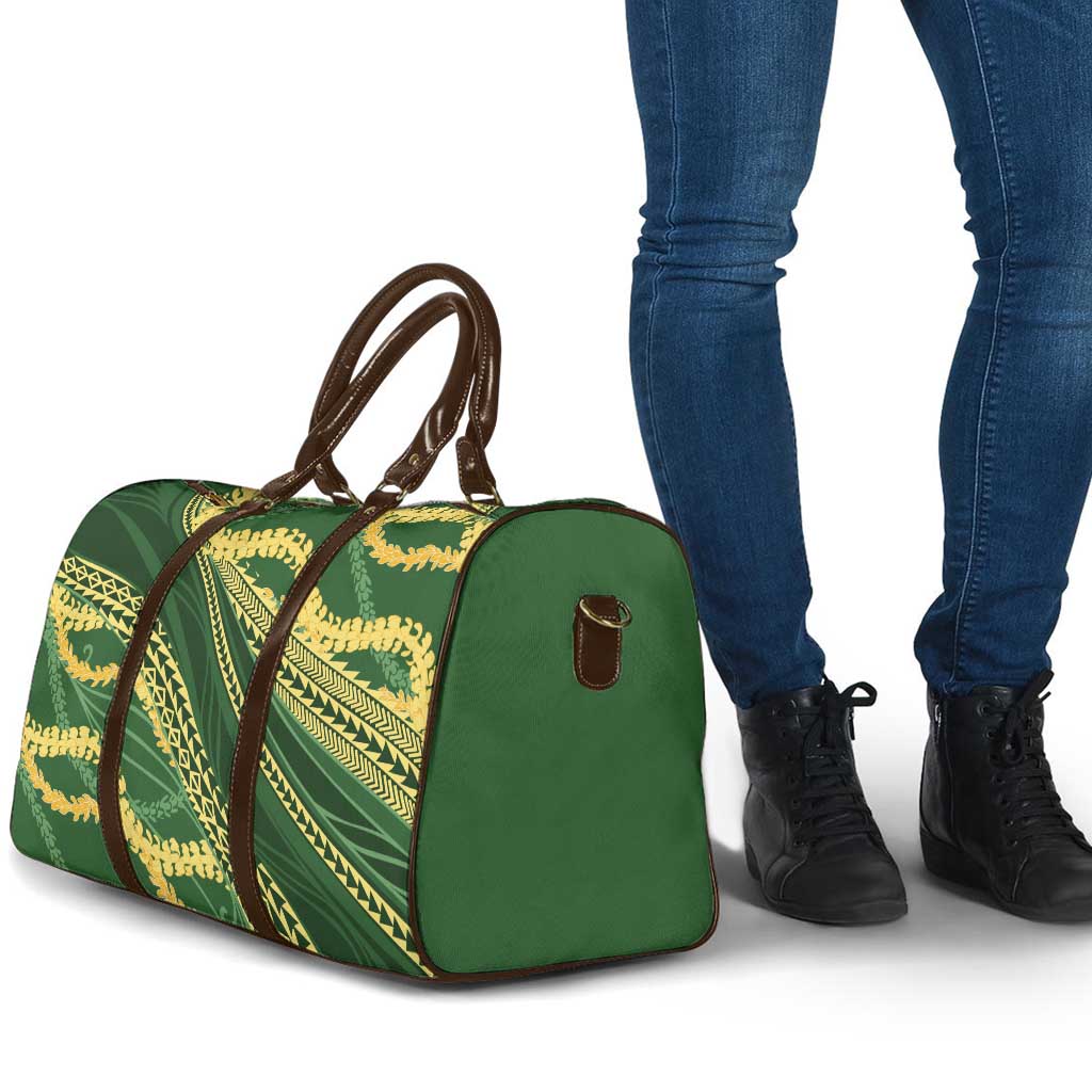 Polynesian Puakeniken Pikake Twisted Lei Travel Bag Emerald LT7 - Polynesian Pride