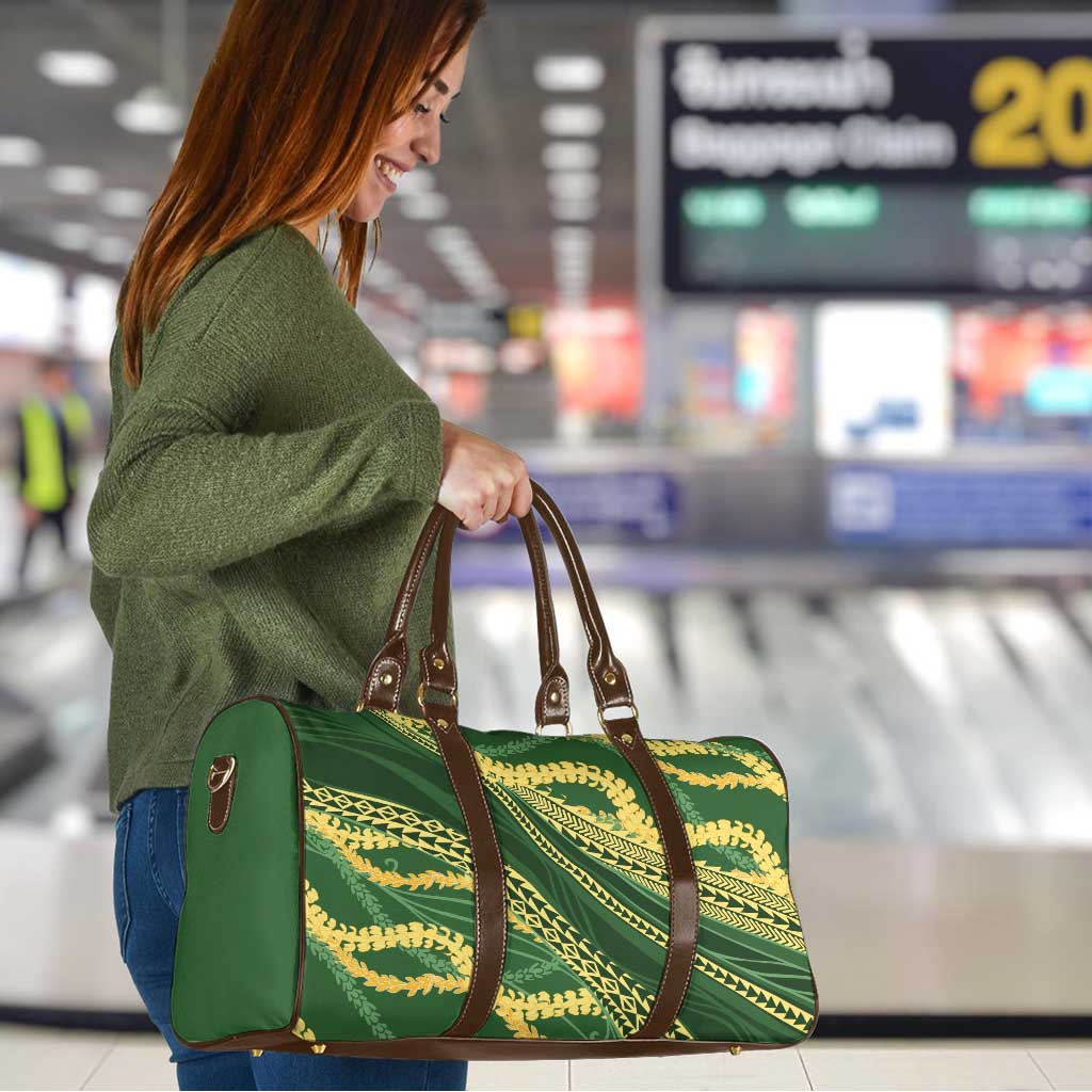 Polynesian Puakeniken Pikake Twisted Lei Travel Bag Emerald LT7 - Polynesian Pride