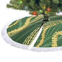 Polynesian Puakeniken Pikake Twisted Lei Tree Skirt Emerald - Polynesian Pride