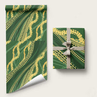 Polynesian Puakeniken Pikake Twisted Lei Wrapping Paper Emerald LT7 58" × 23" Emerald - Polynesian Pride