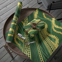 Polynesian Puakeniken Pikake Twisted Lei Wrapping Paper Emerald LT7 - Polynesian Pride