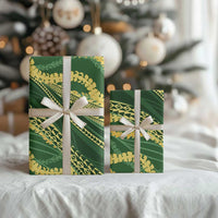 Polynesian Puakeniken Pikake Twisted Lei Wrapping Paper Emerald LT7 - Polynesian Pride