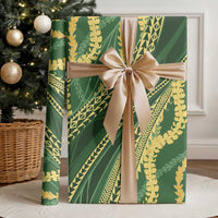 Polynesian Puakeniken Pikake Twisted Lei Wrapping Paper Emerald LT7 - Polynesian Pride