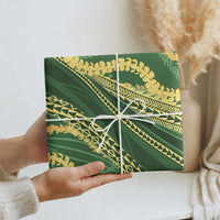 Polynesian Puakeniken Pikake Twisted Lei Wrapping Paper Emerald LT7 - Polynesian Pride
