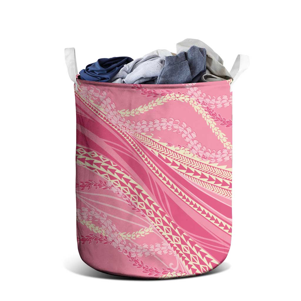 Polynesian Puakeniken Pikake Twisted Lei Laundry Basket Rose Pink LT7 - Polynesian Pride