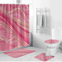 Polynesian Puakeniken Pikake Twisted Lei Bathroom Set Rose Pink - Polynesian Pride