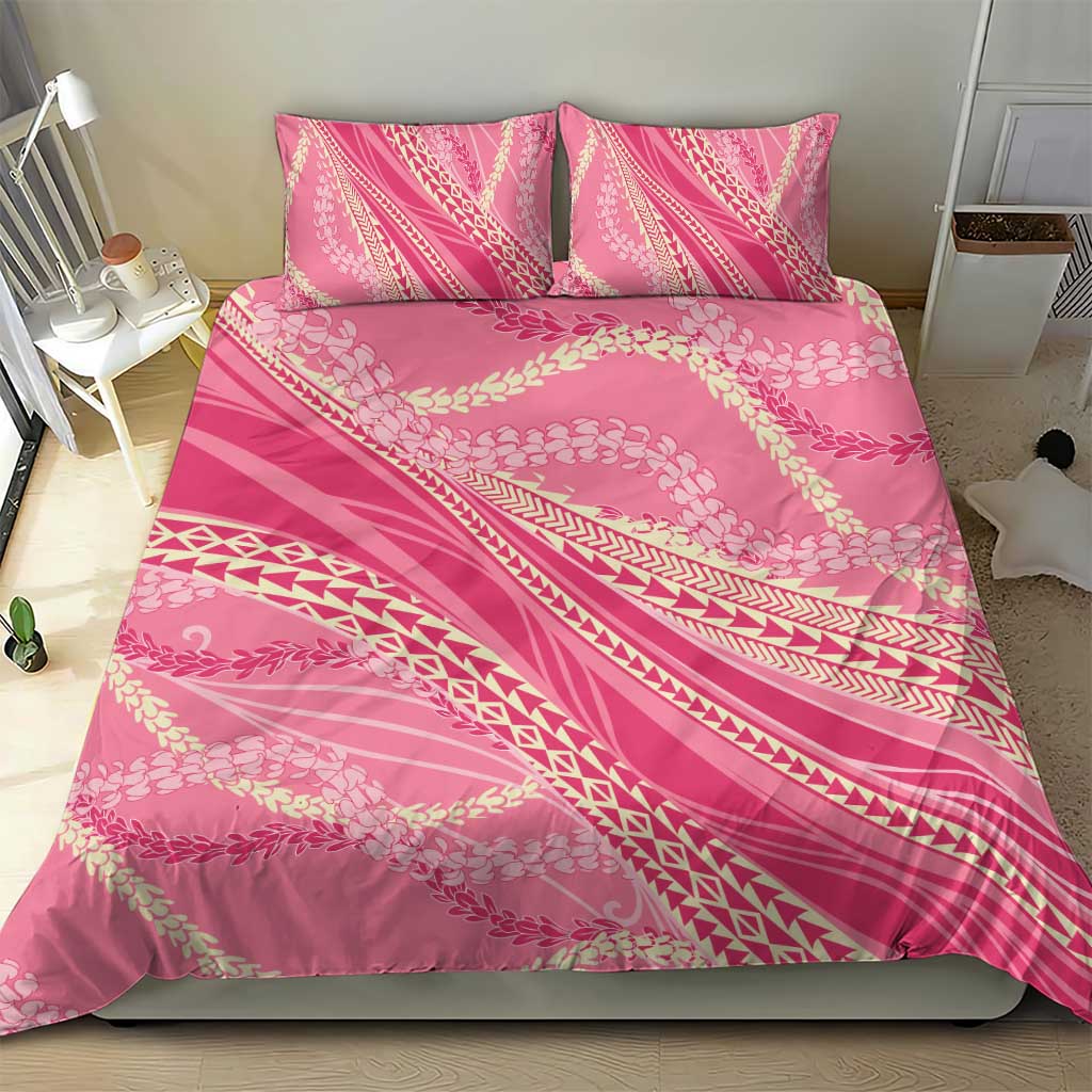 Polynesian Puakeniken Pikake Twisted Lei Bedding Set Rose Pink - Polynesian Pride
