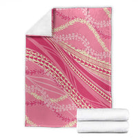 Polynesian Puakeniken Pikake Twisted Lei Blanket Rose Pink - Polynesian Pride