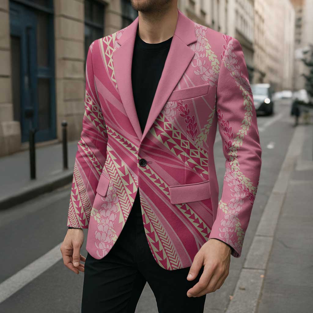 Polynesian Puakeniken Pikake Twisted Lei Blazer Rose Pink - Polynesian Pride