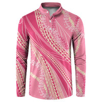 Polynesian Puakeniken Pikake Twisted Lei Button Sweatshirt Rose Pink LT7 Rose Pink - Polynesian Pride