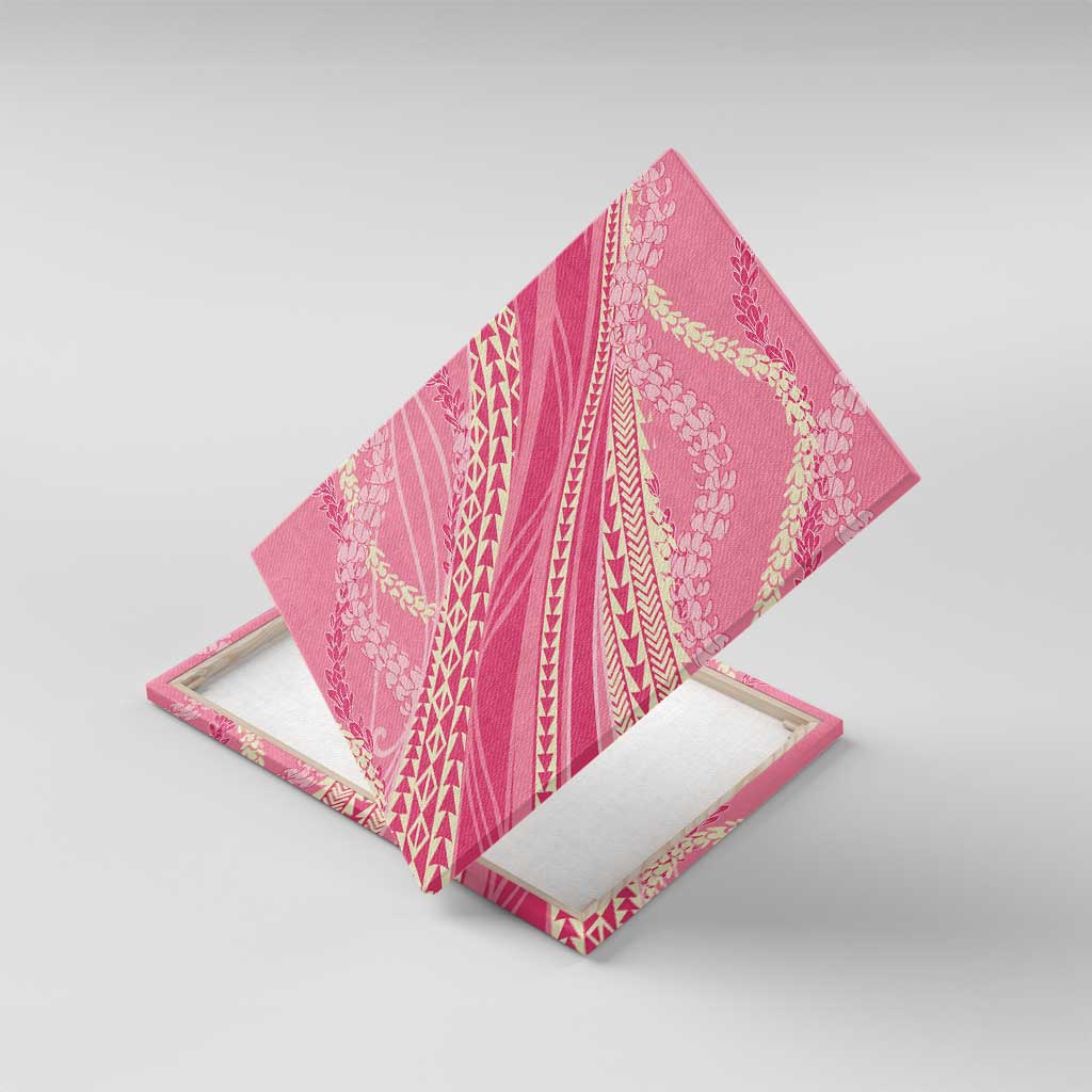 Polynesian Puakeniken Pikake Twisted Lei Canvas Wall Art Rose Pink - Polynesian Pride