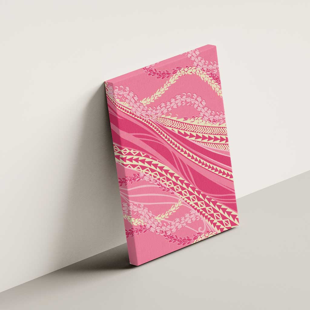Polynesian Puakeniken Pikake Twisted Lei Canvas Wall Art Rose Pink - Polynesian Pride