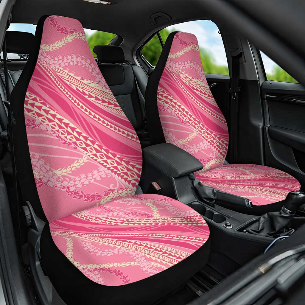 Polynesian Puakeniken Pikake Twisted Lei Car Seat Cover Rose Pink - Polynesian Pride