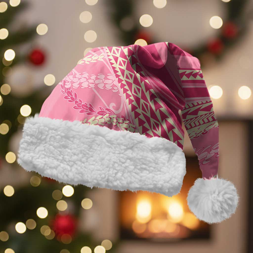 Polynesian Puakeniken Pikake Twisted Lei Christmas Santa Hat Rose Pink - Polynesian Pride