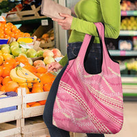 Polynesian Puakeniken Pikake Twisted Lei Grocery Bag Rose Pink - Polynesian Pride