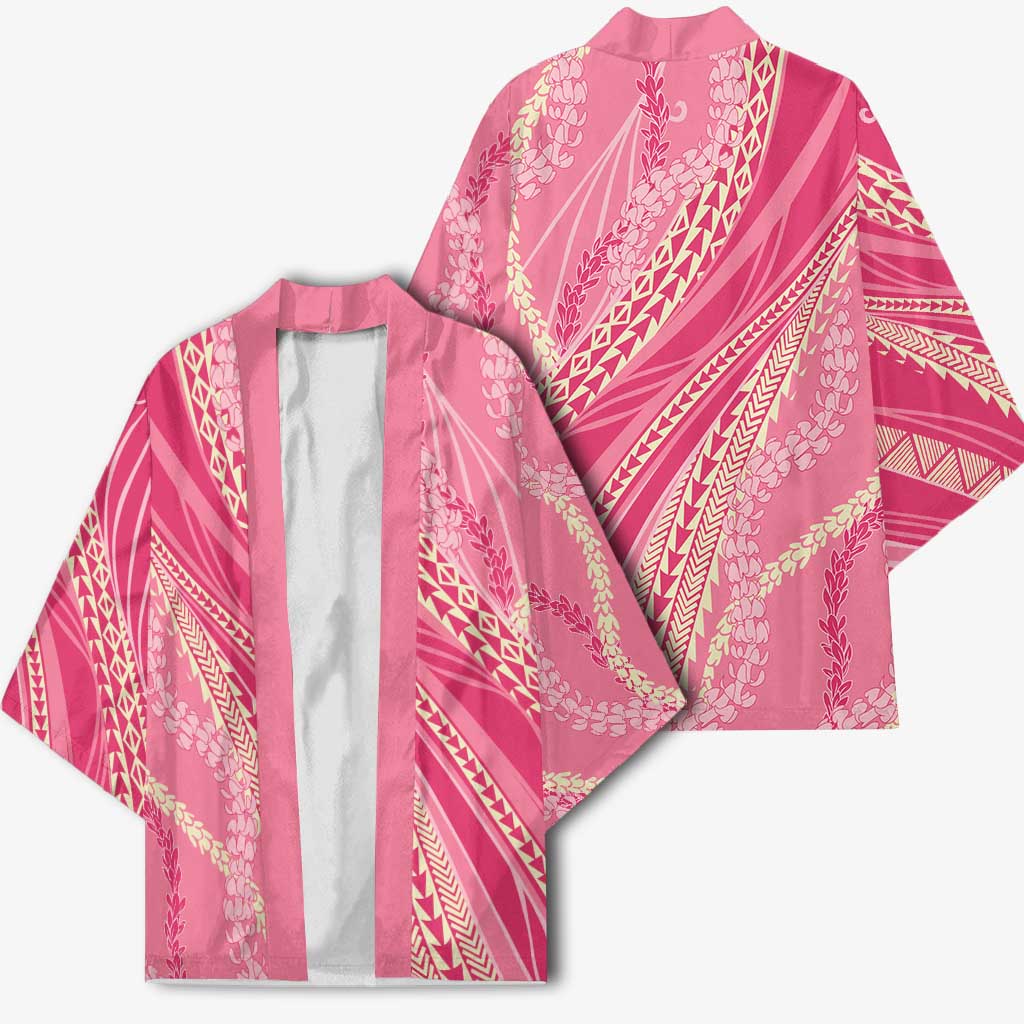 Polynesian Puakeniken Pikake Twisted Lei Kimono Rose Pink - Polynesian Pride