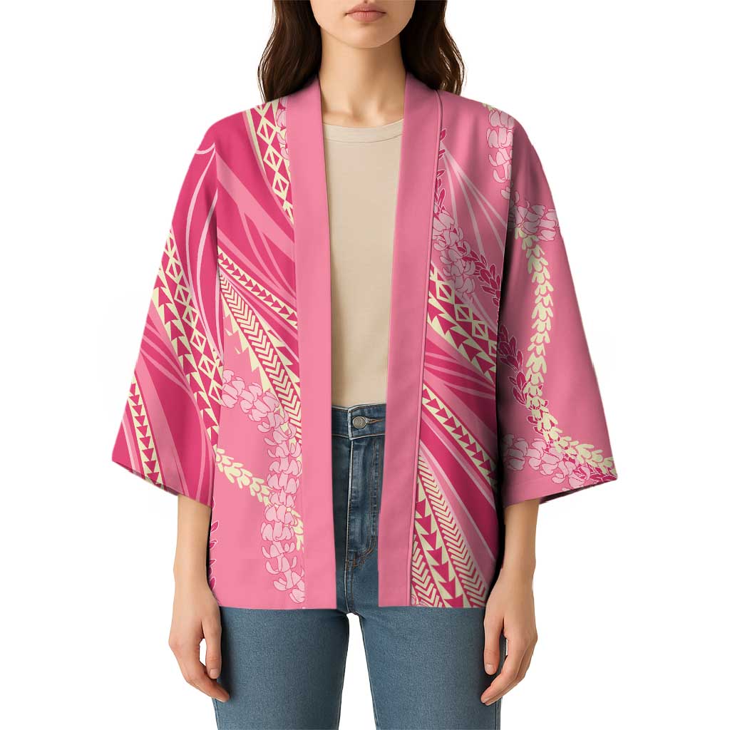 Polynesian Puakeniken Pikake Twisted Lei Kimono Rose Pink - Polynesian Pride