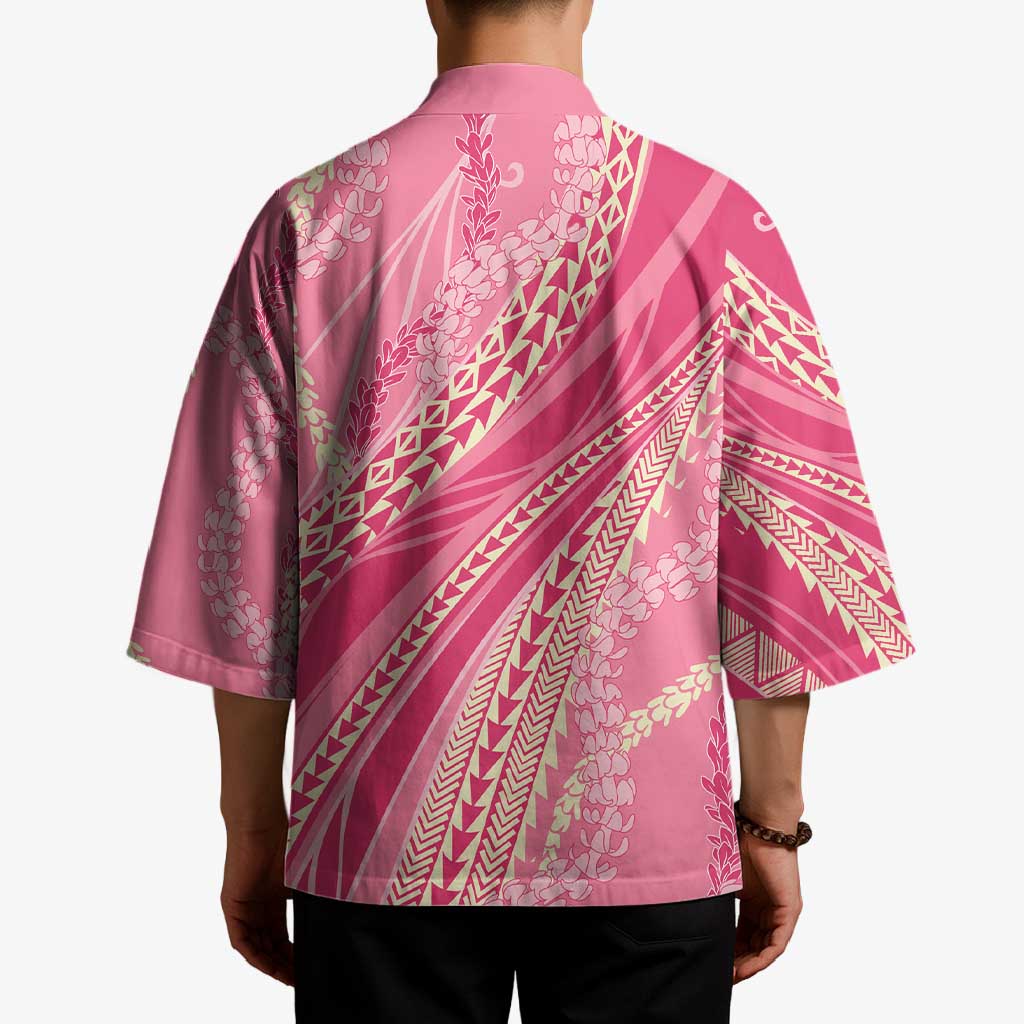 Polynesian Puakeniken Pikake Twisted Lei Kimono Rose Pink - Polynesian Pride