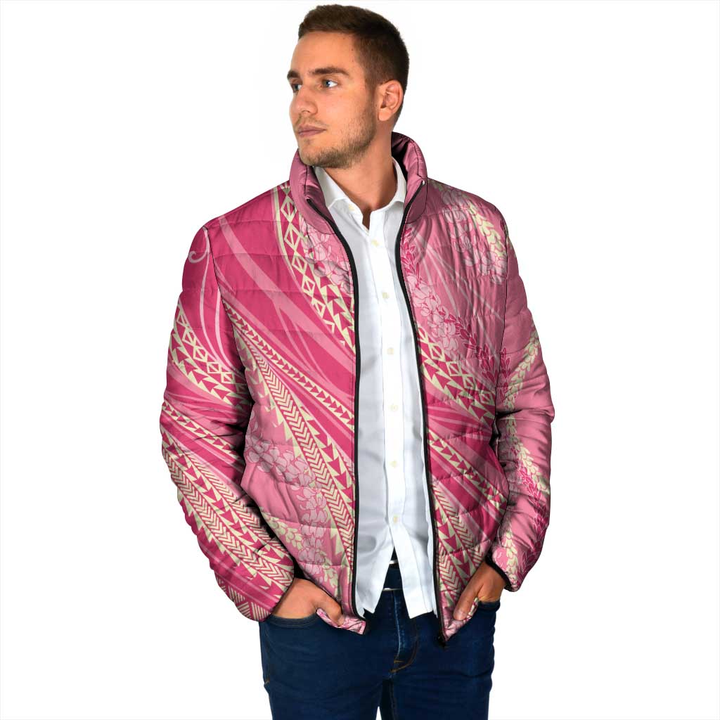 Polynesian Puakeniken Pikake Twisted Lei Padded Jacket Rose Pink - Polynesian Pride
