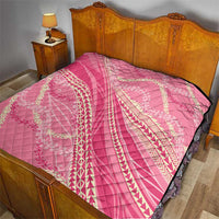 Polynesian Puakeniken Pikake Twisted Lei Quilt Rose Pink - Polynesian Pride