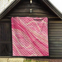 Polynesian Puakeniken Pikake Twisted Lei Quilt Rose Pink - Polynesian Pride