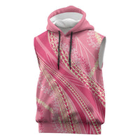 Polynesian Puakeniken Pikake Twisted Lei Sleeveless Hoodie Rose Pink LT7 Rose Pink - Polynesian Pride