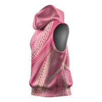 Polynesian Puakeniken Pikake Twisted Lei Sleeveless Hoodie Rose Pink LT7 - Polynesian Pride