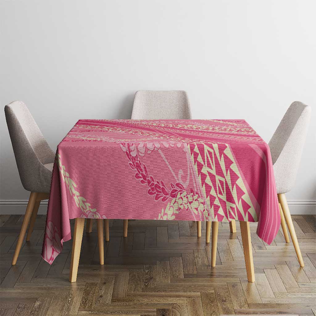 Polynesian Puakeniken Pikake Twisted Lei Tablecloth Rose Pink - Polynesian Pride