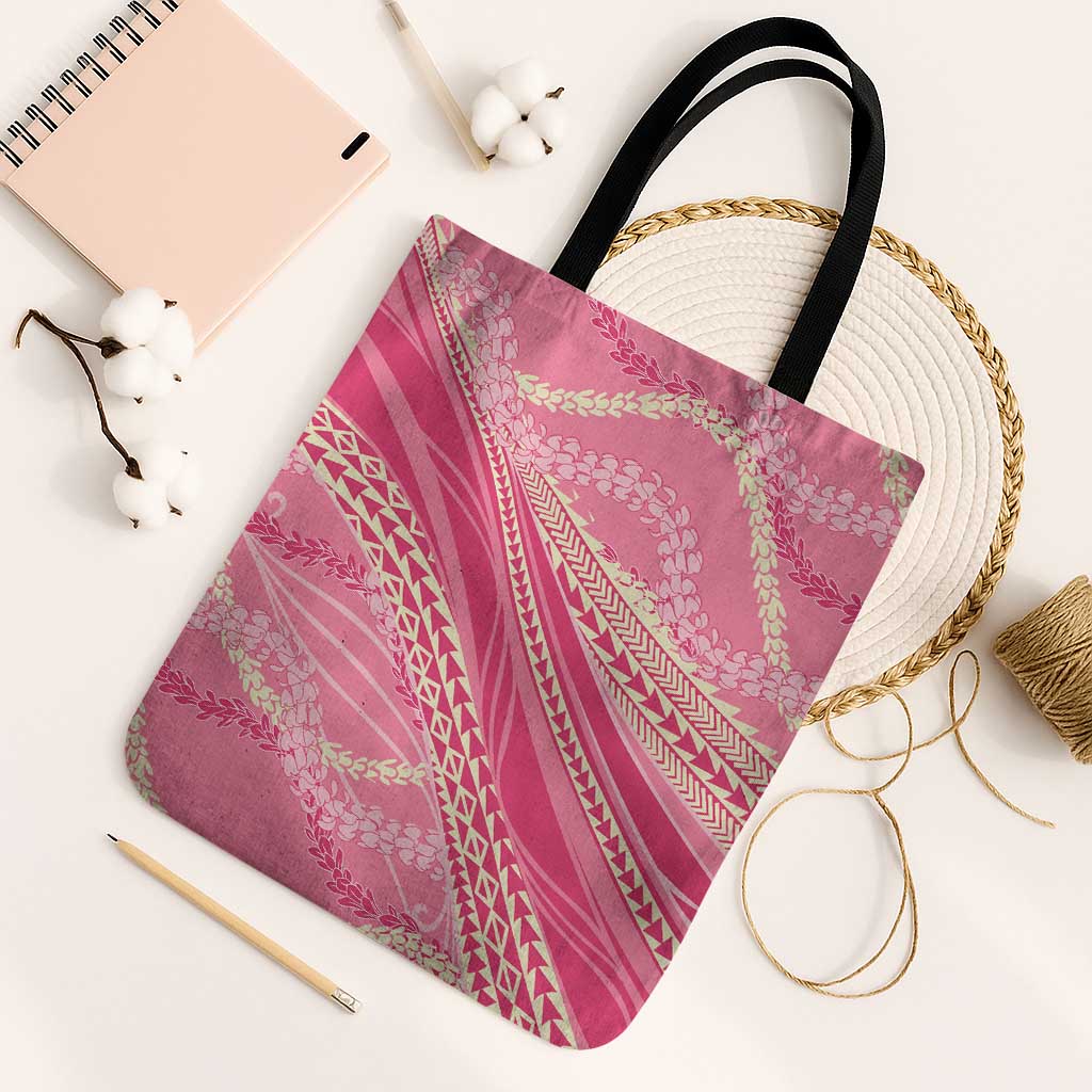 Polynesian Puakeniken Pikake Twisted Lei Tote Bag Rose Pink - Polynesian Pride