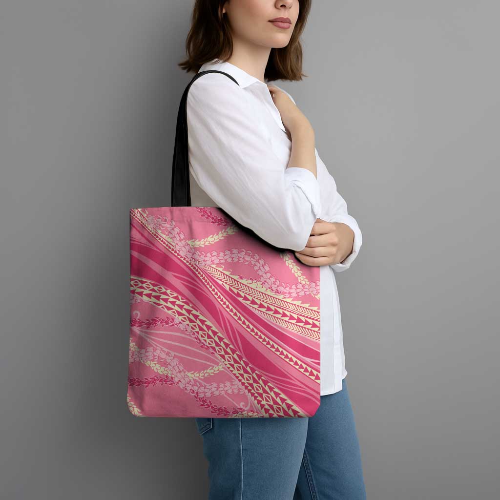 Polynesian Puakeniken Pikake Twisted Lei Tote Bag Rose Pink - Polynesian Pride