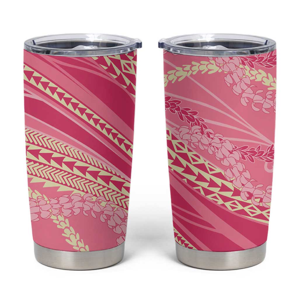 Polynesian Puakeniken Pikake Twisted Lei Tumbler Cup Rose Pink LT7 Rose Pink - Polynesian Pride