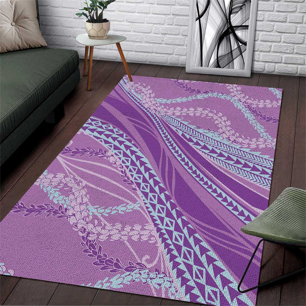Polynesian Puakeniken Pikake Twisted Lei Area Rug Amethys - Polynesian Pride