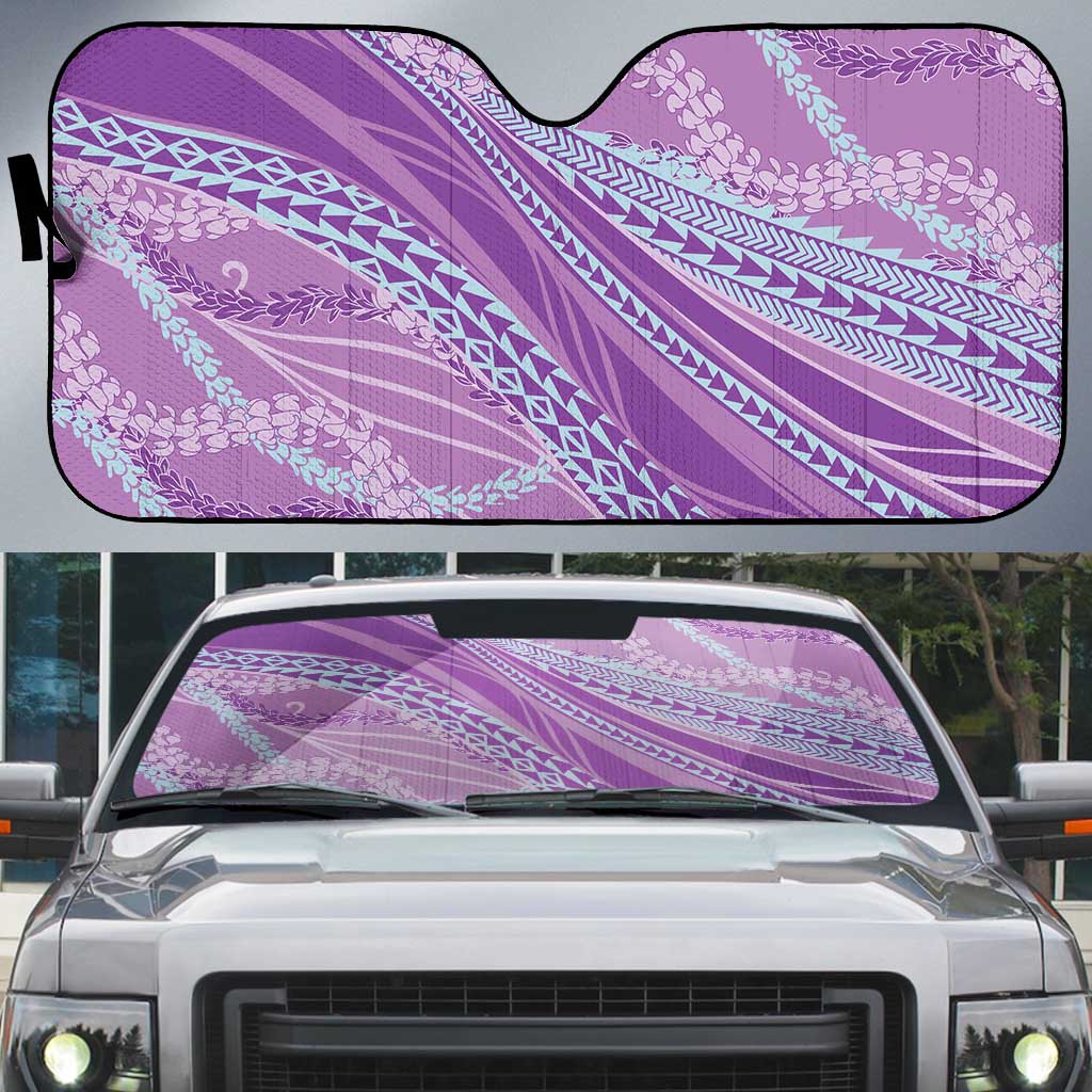 Polynesian Puakeniken Pikake Twisted Lei Auto Sun Shade Amethys LT7 Amethys - Polynesian Pride