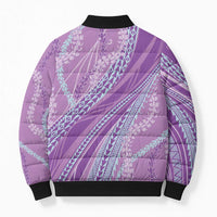Polynesian Puakeniken Pikake Twisted Lei Bomber Puffer Jacket Amethys LT7 - Polynesian Pride