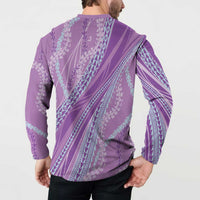 Polynesian Puakeniken Pikake Twisted Lei Button Sweatshirt Amethys LT7 - Polynesian Pride