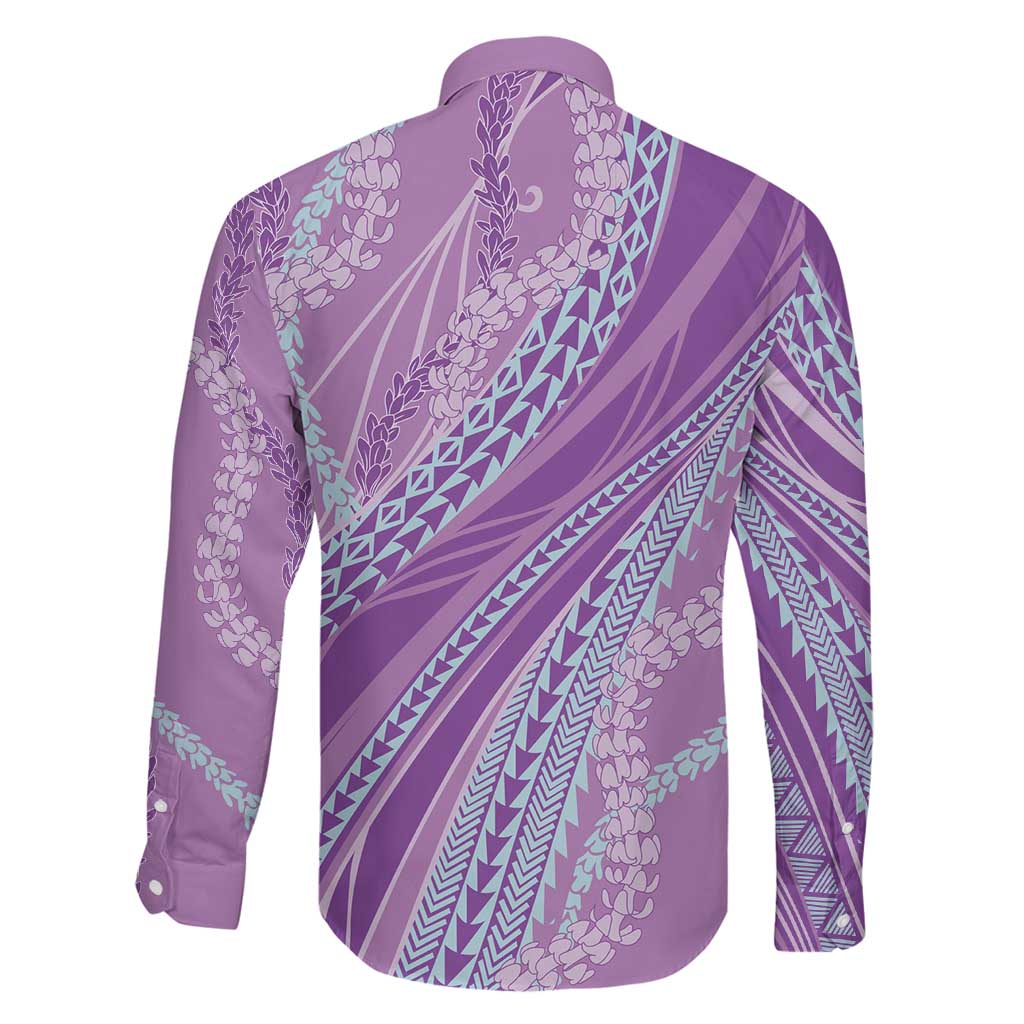 Polynesian Puakeniken Pikake Twisted Lei Family Matching Puletasi and Hawaiian Shirt Amethys LT7 - Polynesian Pride