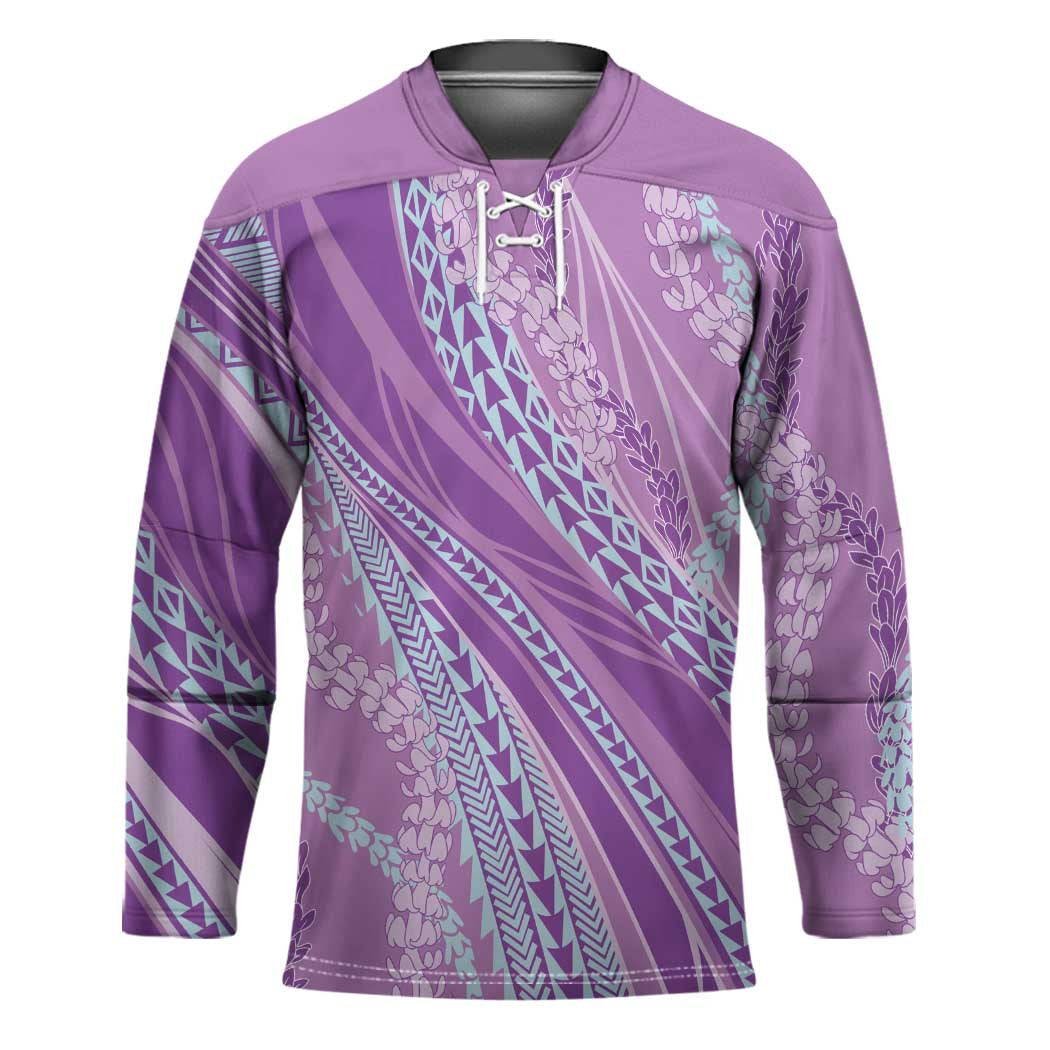 Polynesian Puakeniken Pikake Twisted Lei Hockey Jersey Amethys - Polynesian Pride